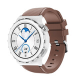 Strap-it® Huawei Watch GT 3 Pro 43mm siliconen bandje (koffiebruin)