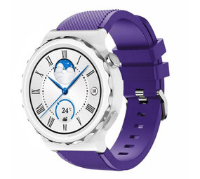 Strap-it® Huawei Watch GT 3 Pro 43mm siliconen bandje (paars)