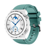 Strap-it® Huawei Watch GT 3 Pro 43mm siliconen bandje (dennengroen)