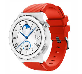 Strap-it® Huawei Watch GT 3 Pro 43mm siliconen bandje (rood)