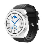 Strap-it® Huawei Watch GT 3 Pro 43mm siliconen bandje (zwart)