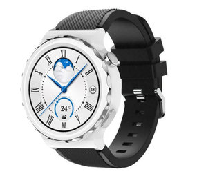 Strap-it® Huawei Watch GT 3 Pro 43mm siliconen bandje (zwart)