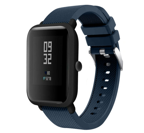 Strap-it® Strap-it Xiaomi Amazfit Bip silicone band (donkerblauw)