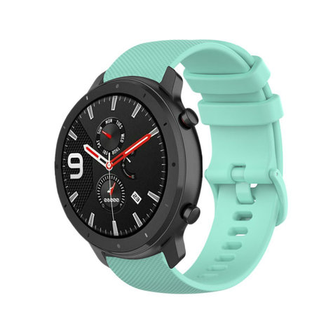 Strap-it® Strap-it Xiaomi Amazfit GTR Luxe Siliconen bandje (Aqua)