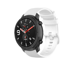 Strap-it® Xiaomi Amazfit GTR Luxe Siliconen bandje (wit)
