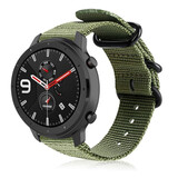 Strap-it® Xiaomi Amazfit GTR nylon gesp band (groen)