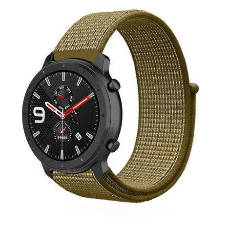 Strap-it® Strap-it Xiaomi Amazfit GTR nylon band (olijf)