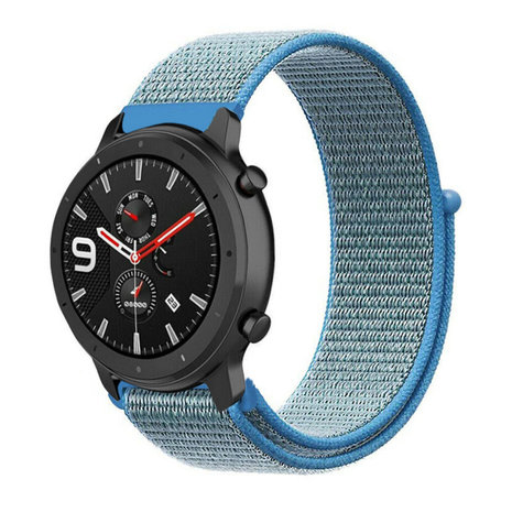 Strap-it® Strap-it Xiaomi Amazfit GTR nylon band (blauw) Strap-it® Strap-it Xiaomi Amazfit GTR nylon band (blauw)