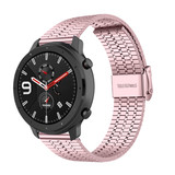 Strap-it® Xiaomi Amazfit GTR roestvrij stalen band (rosé pink)