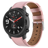 Strap-it® Xiaomi Amazfit GTR bandje leer (roze)