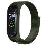 Strap-it® Xiaomi Mi Band 6 nylon bandje (legergroen)