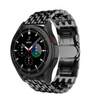 Strap-it® Strap-it Samsung Galaxy Watch 4 Classic 46mm stalen draak bandje (zwart)