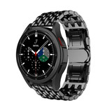 Strap-it® Samsung Galaxy Watch 4 Classic 46mm stalen draak bandje (zwart)