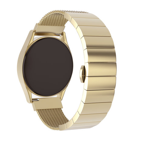 Strap-it® Strap-it Samsung Galaxy Watch 42mm stalen Milanese band (goud) Strap-it® Strap-it Samsung Galaxy Watch 42mm stalen Milanese band (goud)