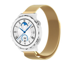 Strap-it® Huawei Watch GT 3 Pro 43mm Milanese band (goud)