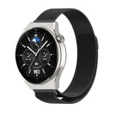 Strap-it® Huawei Watch GT 3 Pro 46mm Milanese band (zwart)