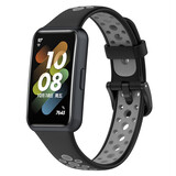 Strap-it® Huawei Band 7 sport bandje (zwart/grijs)