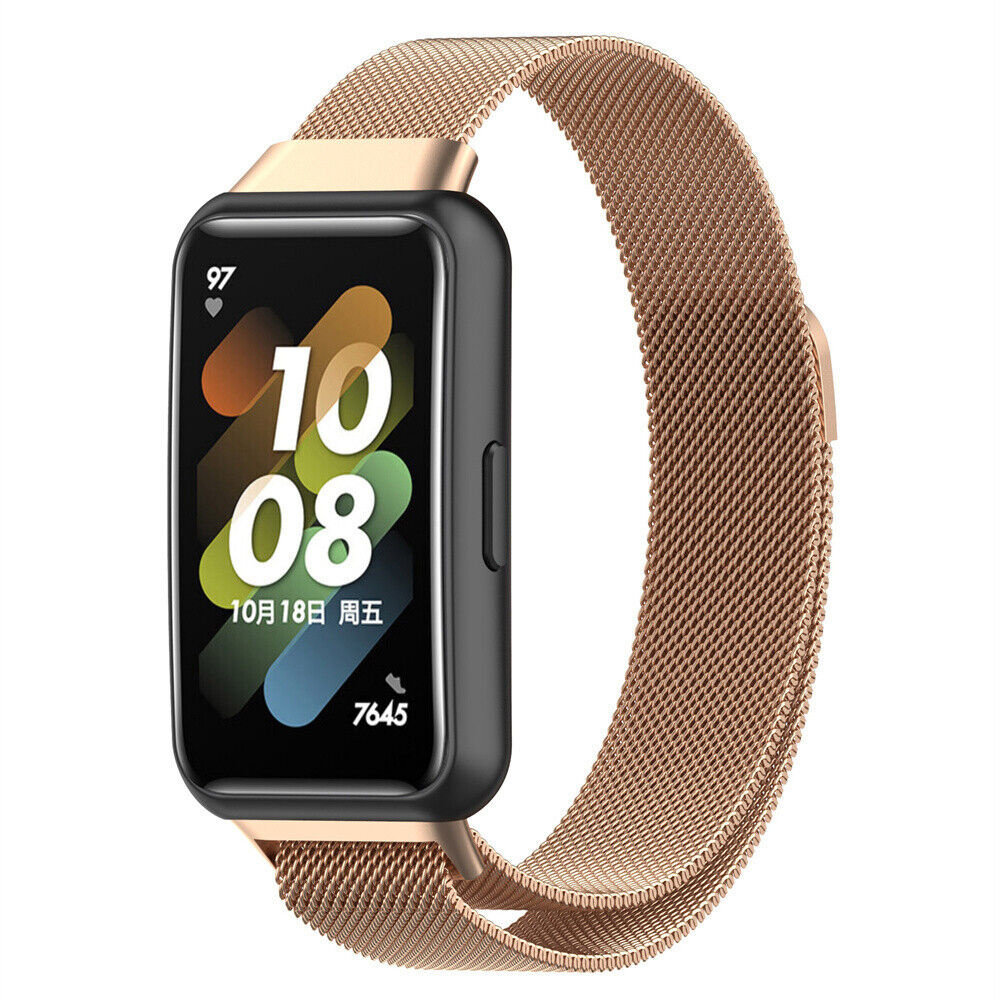 Strap-it® Strap-it Huawei Band 7 Milanese band (rosé goud)