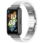 Strap-it® Strap-it Huawei band 7 metalen bandje (zilver)