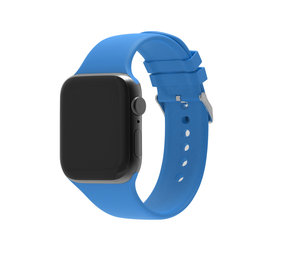 Strap-it® Apple Watch siliconen gesp bandje (lichtblauw)