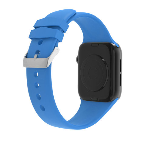 Strap-it® Strap-it Apple Watch siliconen gesp bandje (lichtblauw)