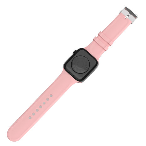 Strap-it® Strap-it Apple Watch siliconen gesp bandje (roze)