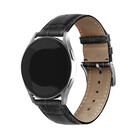 Strap-it® Strap-it Samsung Galaxy Watch 42mm leather crocodile grain band (zwart)