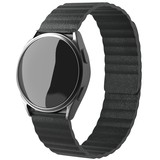 Strap-it® Samsung Galaxy Watch 46mm leren loop bandje (zwart)