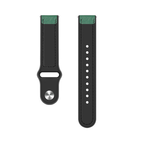 Strap-it® Strap-it Samsung Galaxy Watch 46mm leren hybrid bandje (groen) Strap-it® Strap-it Samsung Galaxy Watch 46mm leren hybrid bandje (groen)