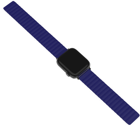 Strap-it® Strap-it Apple Watch magnetisch siliconen bandje (blauw)