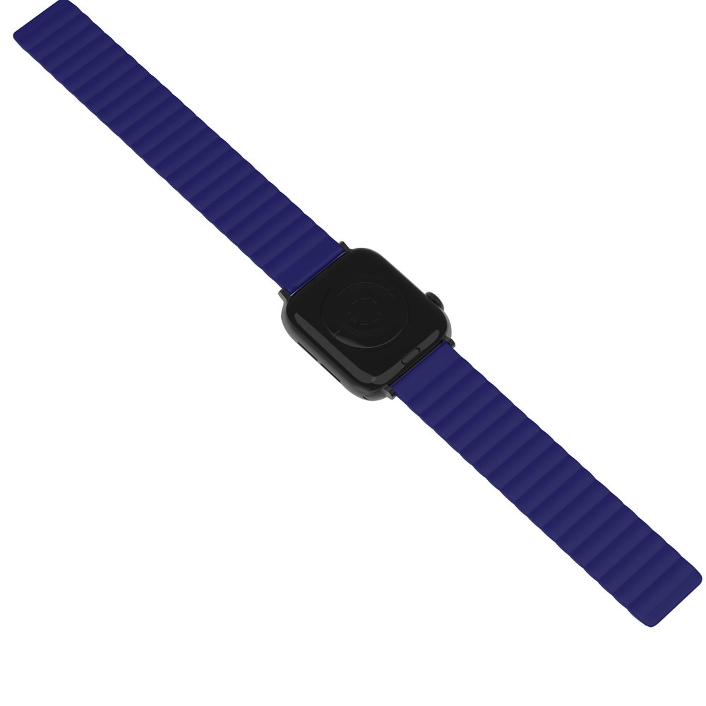 Strap-it® Strap-it Apple Watch magnetisch siliconen bandje (blauw)
