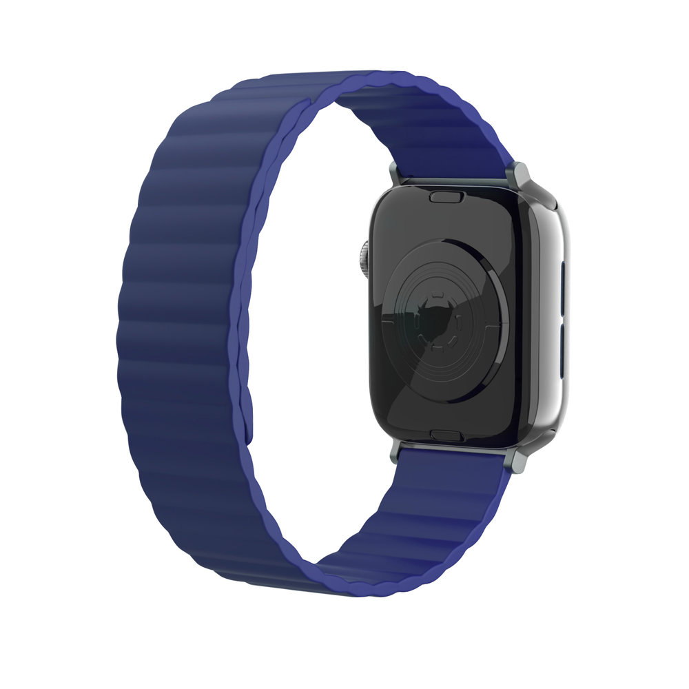 Strap-it® Strap-it Apple Watch magnetisch siliconen bandje (blauw)