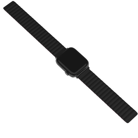 Strap-it® Strap-it Apple Watch magnetisch siliconen bandje (zwart/rood)