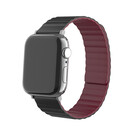 Strap-it® Strap-it Apple Watch magnetisch siliconen bandje (zwart/rood)