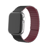 Strap-it® Apple Watch magnetisch siliconen bandje (zwart/rood)