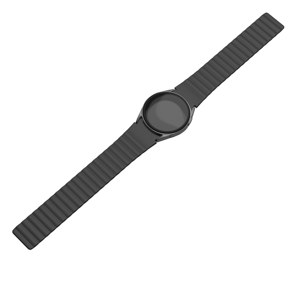 Strap-it® Strap-it Samsung Galaxy Watch 4 Classic 42mm magnetisch siliconen bandje (zwart) Strap-it® Strap-it Samsung Galaxy Watch 4 Classic 42mm magnetisch siliconen bandje (zwart)