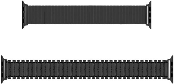 Strap-it® Strap-it Apple Watch stalen rekband (zwart)