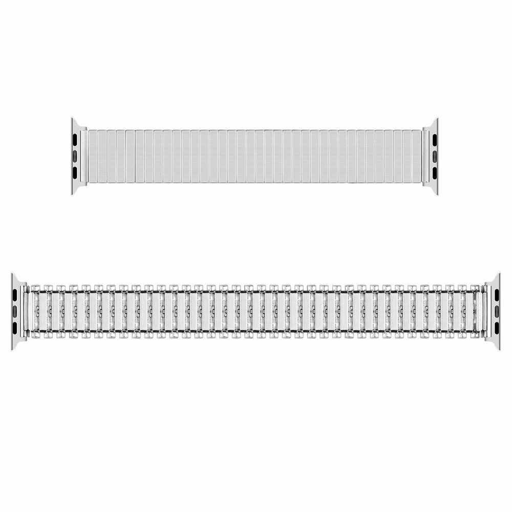 Strap-it® Strap-it Apple Watch stalen rekband (zilver)