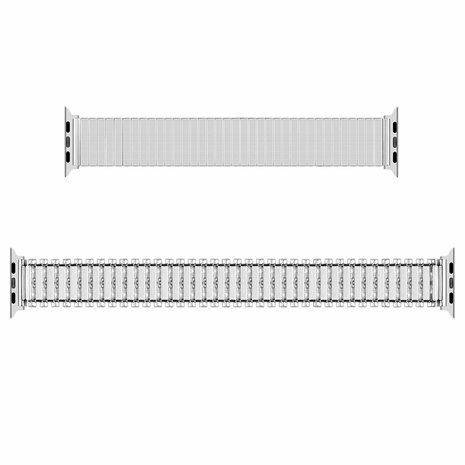 Strap-it® Strap-it Apple Watch stalen rekband (zilver)