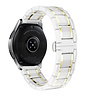 Strap-it® Strap-it Samsung Galaxy Watch Active keramiek stalen band (wit/goud) Strap-it® Strap-it Samsung Galaxy Watch Active keramiek stalen band (wit/goud)
