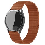 Strap-it® Huawei Watch GT 3 Pro 43mm leren loop bandje (bruin) Strap-it® Huawei Watch GT 3 Pro 43mm leren loop bandje (bruin)