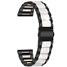 Strap-it® Strap-it Amazfit GTS 3 stalen resin band (zwart/wit) Strap-it® Strap-it Amazfit GTS 3 stalen resin band (zwart/wit)