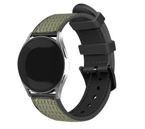 Strap-it® Xiaomi Amazfit GTR 2 nylon hybrid bandje (groen)