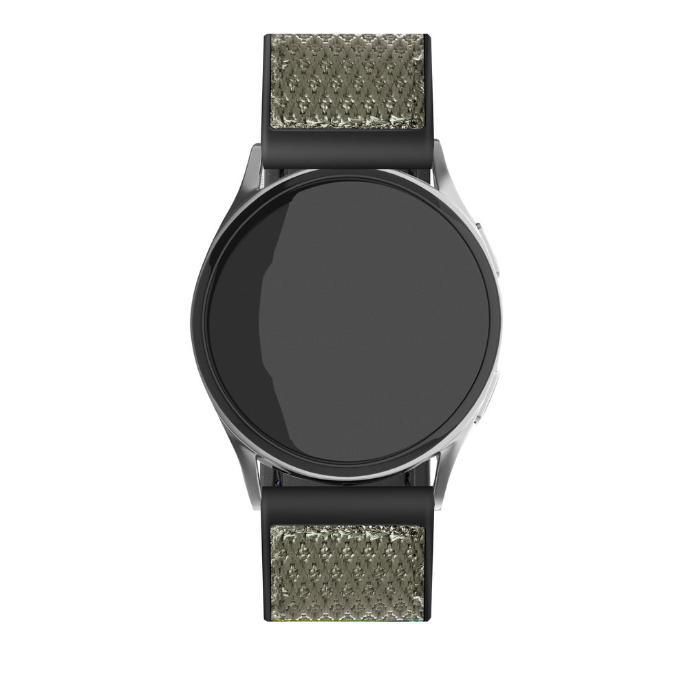 Strap-it® Strap-it Xiaomi Amazfit GTR 2 nylon hybrid bandje (groen)