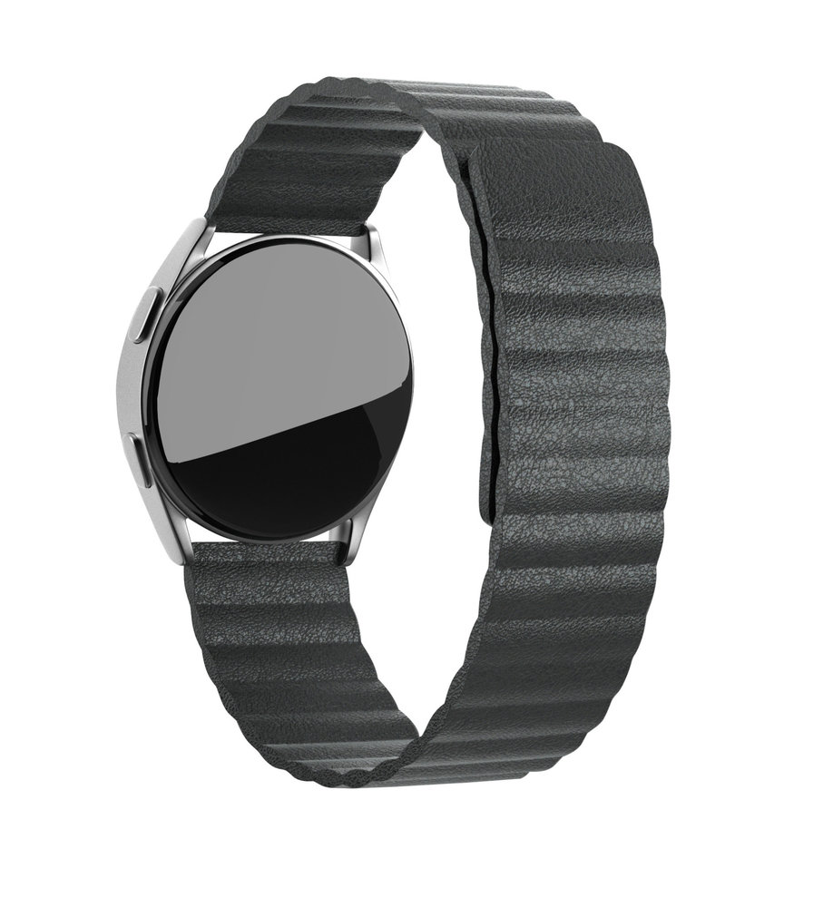 Strap-it® Strap-it OnePlus Watch leren loop bandje (zwart)