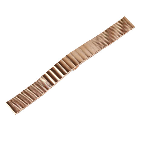 Strap-it® Strap-it Polar Grit X Pro stalen Milanese band (rosé goud)