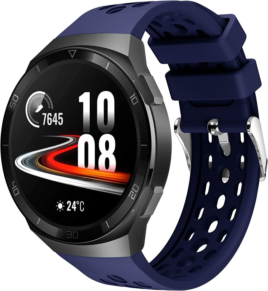 Strap-it® Strap-it Huawei Watch GT 2e silicone air band (donkerblauw)