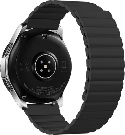 Strap-it® Strap-it Samsung Galaxy Watch 3 45mm magnetisch siliconen bandje (zwart) Strap-it® Strap-it Samsung Galaxy Watch 3 45mm magnetisch siliconen bandje (zwart)