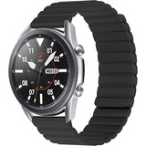 Strap-it® Samsung Galaxy Watch 3 45mm magnetisch siliconen bandje (zwart)