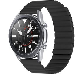 Strap-it® Samsung Galaxy Watch 3 45mm magnetisch siliconen bandje (zwart) Strap-it® Samsung Galaxy Watch 3 45mm magnetisch siliconen bandje (zwart)